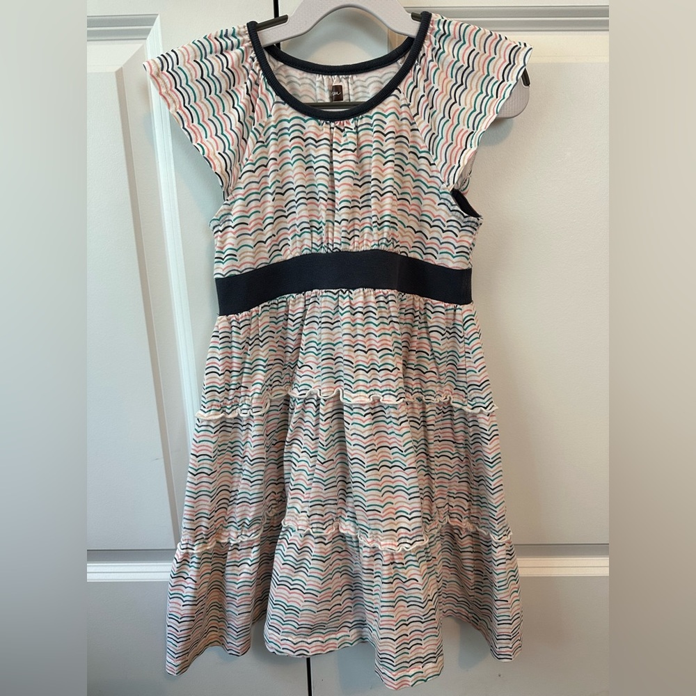 Tea Collection Girls Australia Bondi Wave Twirl Dress (Size 5)